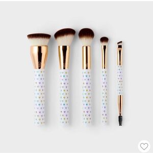 ROLLER RABBIT X Target 5-Piece Heart Print Makeup Brush Set